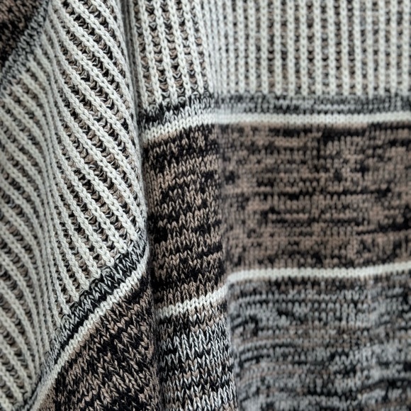 Gap Poncho Wool Blend One Size Oversized Natural Knit Sweater Cozy Shawl OS - Picture 7 of 12